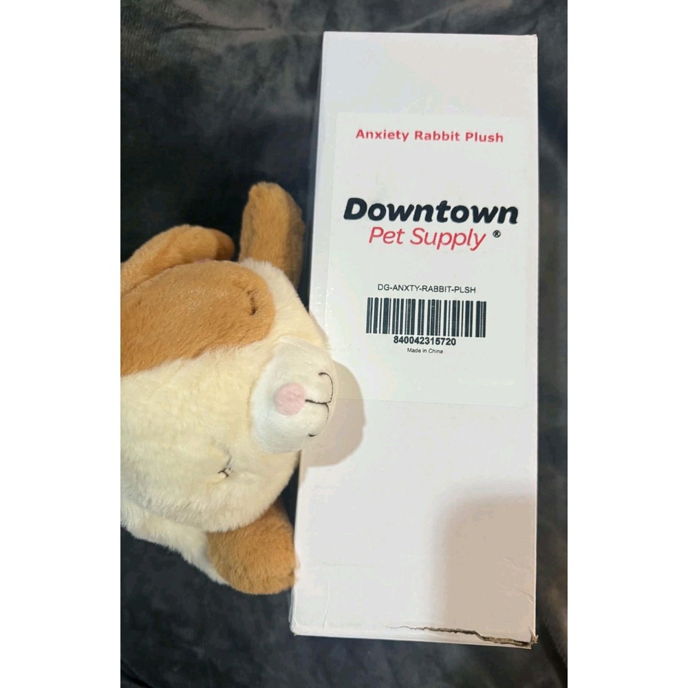 Downtown Pet Supply Anxiety Rabbit Plush Heartbeat Dog Toy DG-ANXTY-RABBIT-PLSH